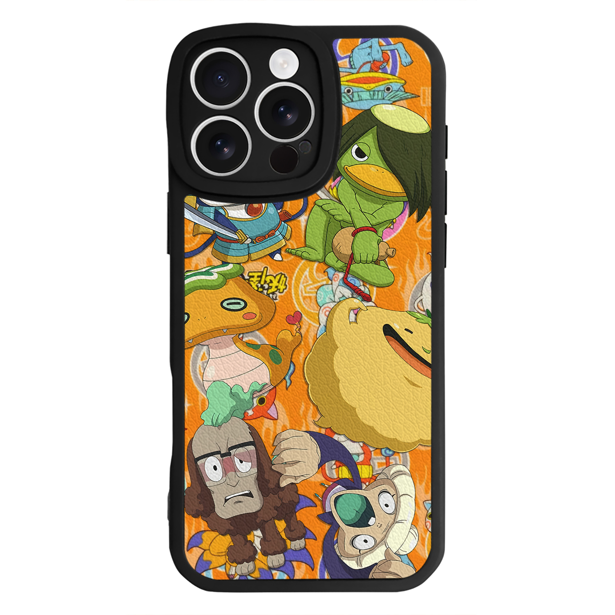 （画像用） 妖怪ウォッチ Yo-kai Watch 【iPhone 16シリーズ対応】シリコンスマホケース（レザー調） 材質：シリコン